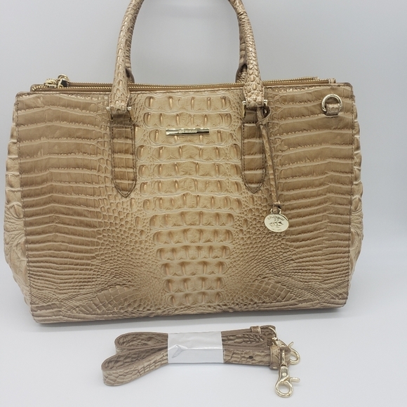 451- BRAHMIN BLAKE SATCHEL HANDBAG GENUINE LEATHER NWT - Picture 4 of 15